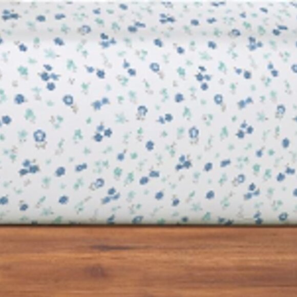 Queen White and Blue Floral Sheet Set OEKO-TEX® - Picture 2 of 3